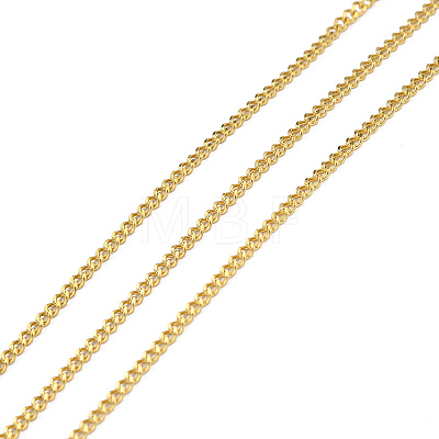 3.28 Feet Brass Curb Chains X-CHC-G005-26G-1