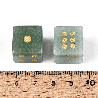 Natural Green Aventurine Carved Cube Dice T144-07C-1