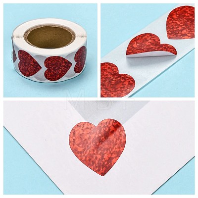 Heart Shaped Stickers Roll DIY-K027-A05-1