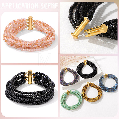 6Pcs 3 Styles Brass Slide Lock Clasps KK-BBC0027-56-1