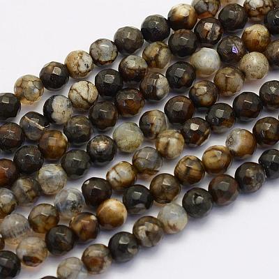 Natural Agate Beads Strands G-G703-10mm-M-1