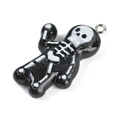 Halloween Theme Resin Pendants RESI-M046-01B-01-1