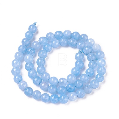 Natural White Jade Beads Strands G-I222-6mm-02-1