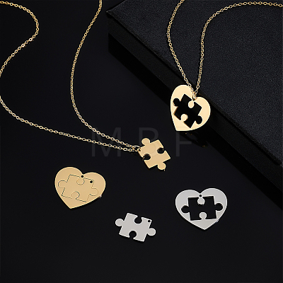 8 Sets 2 Colors Ion Plating(IP) 304 Stainless Steel Split Pendants STAS-UN0055-50-1