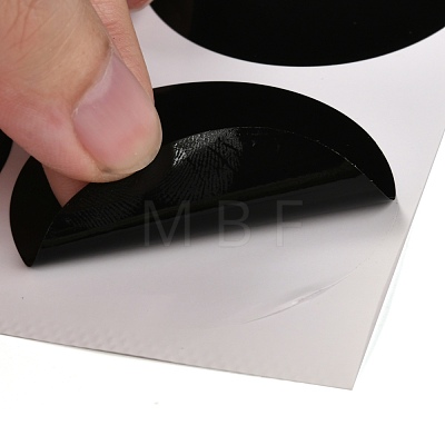 Flat Round Blank Wipe-off Die Reusable Waterproof PVC Adhesive Sticker DIY-I073-01-1