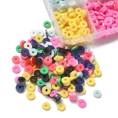 60G 10 Colors Handmade Polymer Clay Beads CLAY-YW0001-93-1