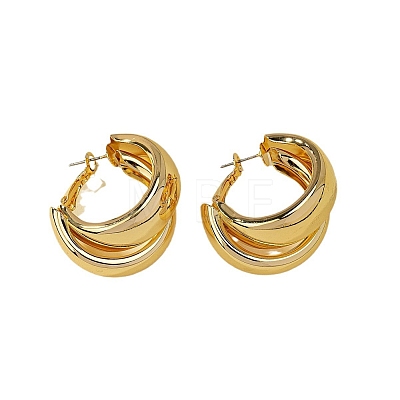 Alloy Two-layer Hoop Earrings FS-WG81E20-01-1