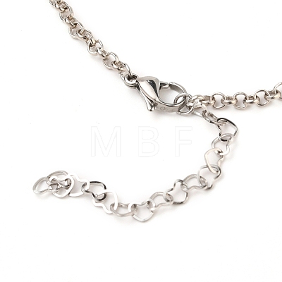 Face Mask Shape Alloy Link Anklets AJEW-AN00308-03-1
