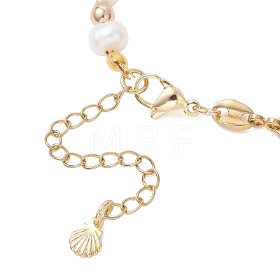 Natural Cultured Freshwater Pearl & Electroplate Non-magnetic Synthetic Hematite Beaded Bracelets for Women BJEW-JB12893-1