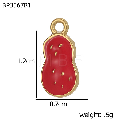 304 Stainless Steel Enamel Pendants STAS-OY011-01G-1