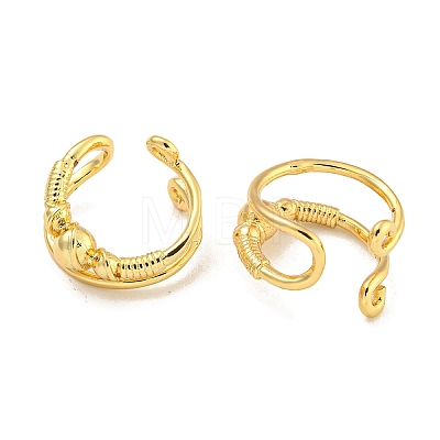 Brass Cuff Earrings EJEW-C104-110G-1