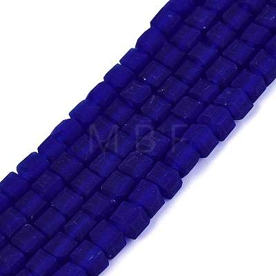 Transparent Frosted Glass Beads Strands GLAA-N072-01A-A14-1