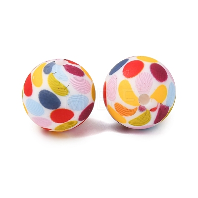Food Grade Eco-Friendly Printed Silicone Beads SIL-A013-01A-06-1
