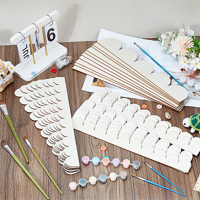 30Pcs 3 Styles Unfinished Fan Shaped Wooden Frames WOOD-GO0001-29-1
