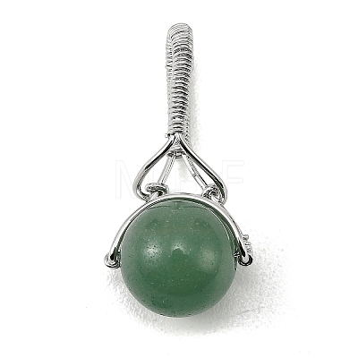 Natural & Synthetic Mixed Stone Ball Pendants G-D102-04P-1