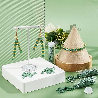  520Pcs 2 Style 2-Hole Glass Seed Beads SEED-NB0001-72B-1