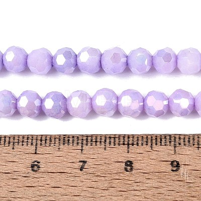 Anti-Tarnish Electroplate Glass Beads Strands EGLA-ZX010-6mm-08-1