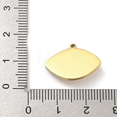 316 Surgical Stainless Steel Enamel Pendants STAS-M073-05G-1