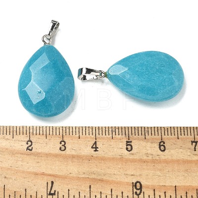 Natural Dyed White Jade Pendants G-K385-04P-02-1