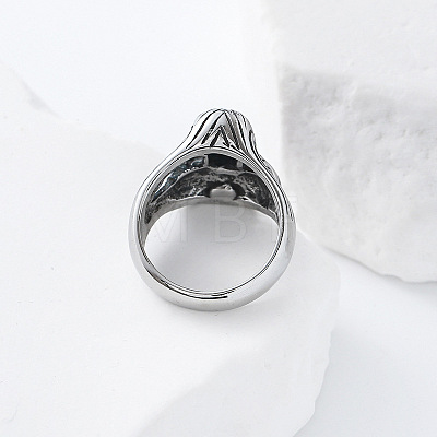 Halloween 304 Stainless Steel Rhinestone Finger Rings GJ8747-5-1