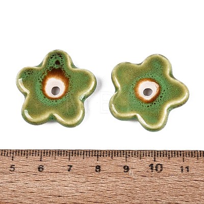Vintage Handmade Porcelain Beads PORC-Q008-15C-1