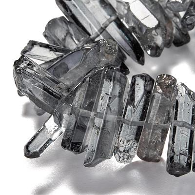 Natural Quartz Crystal Points Beads Strands G-K181-B08-1