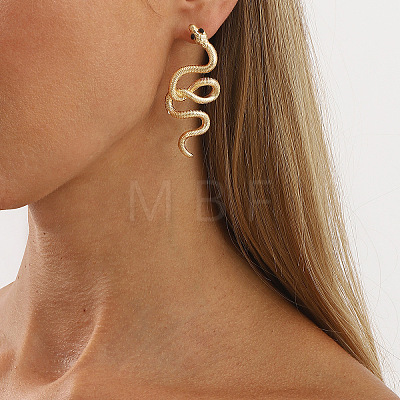 Snake Alloy Rhinestone Stud Earrings FS-WG9AB0E-01-1