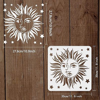 Large Plastic Reusable Drawing Painting Stencils Templates DIY-WH0172-762-1