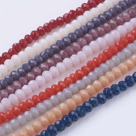 Imitation Jade Glass Beads Strands GLAA-G045-A-1