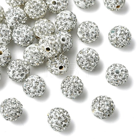 30Pcs Pave Disco Ball Beads RB-YW0001-14M-1