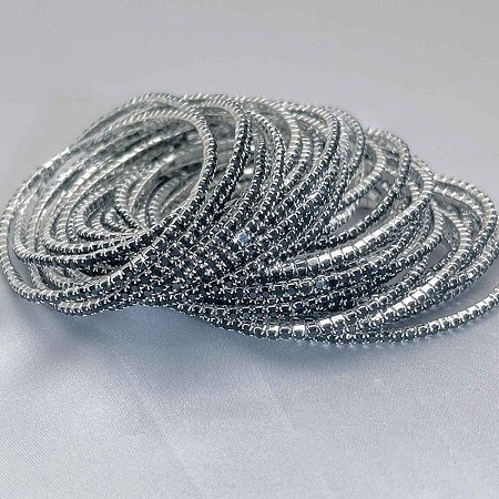 Brass Rhinestone Tennis Bracelets WG6EB7A-07-1