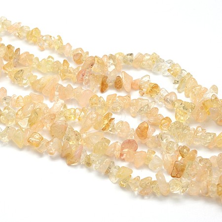 Natural Citrine Beads Strands X-G-O049-B-29-1