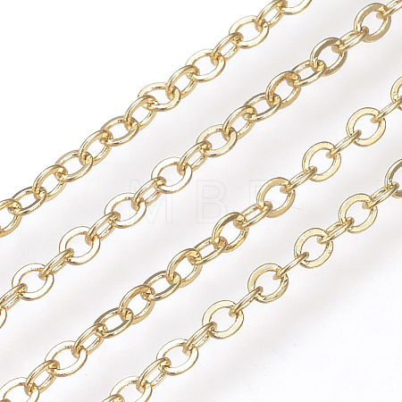 Brass Cable Chains KK-S332-22G-1