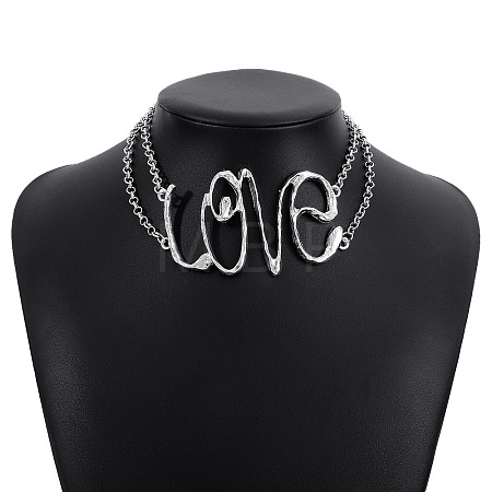Punk Style Alloy Choker Necklaces for Women WGA180C-06-1
