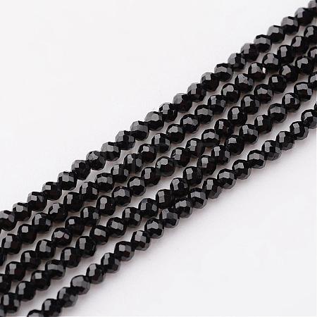 Natural Black Spinel Beads Strands G-K127-05F-2mm-1