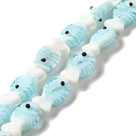 Handmade Lampwork Beads Strands LAMP-G154-07E-1