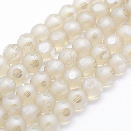 Electroplate Glass Beads Strands EGLA-P032B-8mm-P02-1