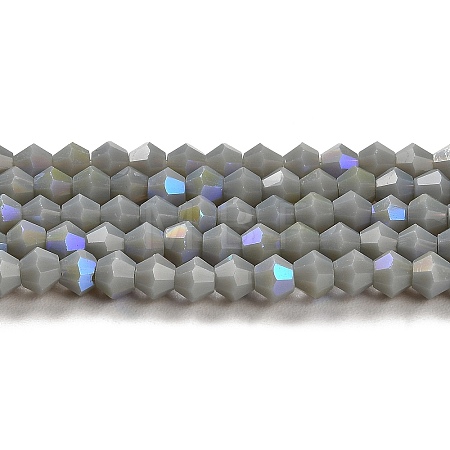 Opaque Solid Color Imitation Jade Glass Beads Strands EGLA-A039-P4mm-L14-1