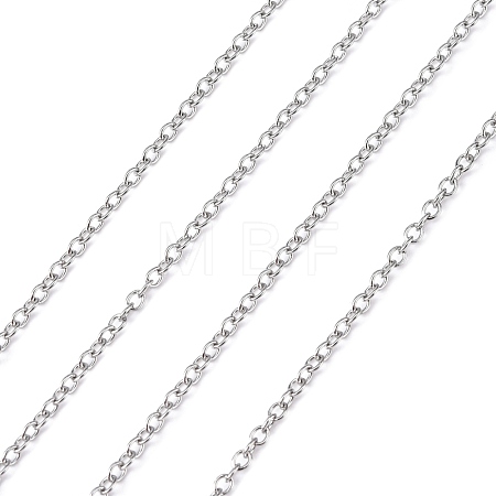Tarnish Resistant 304 Stainless Steel Cable Chains CHS-R003-0.4mm-1