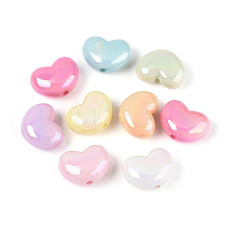 Luminous UV Plating Opaque Acrylic Beads OACR-N154-02B-01-1