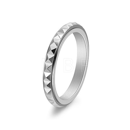 Rotatable Version Korean StyleRotatable Stainless Steel Finger Ring for Men's PW-WGAB2A4-08-1