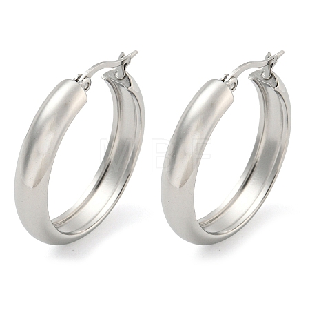 Tarnish Resistant 202 Stainless Steel Hoop Earrings EJEW-H003-38P-04-1