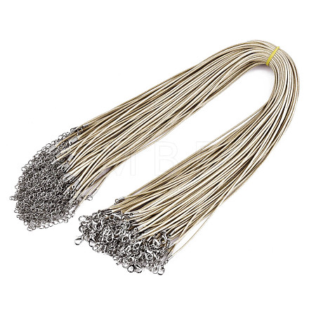 Waxed Cotton Cord Necklace Making MAK-S034-024-1
