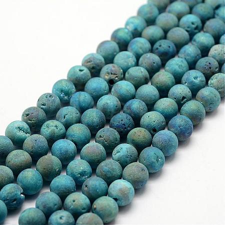 Electroplated Natural Quartz Crystal Beads Strands G-K174-01B-1