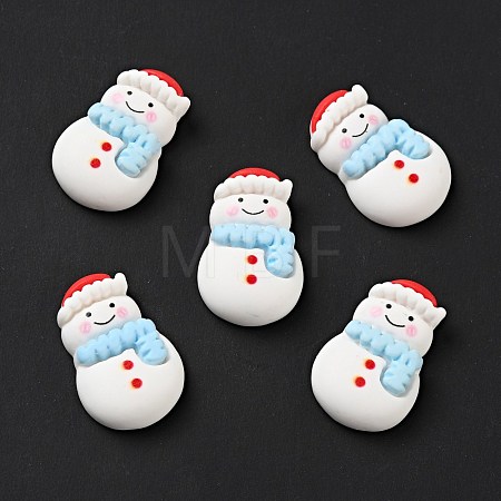 Opaque Christmas Resin Cabochons RESI-G039-08-1