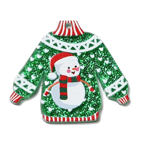 Christmas Themed Acrylic Pendants SACR-P022-03D-1