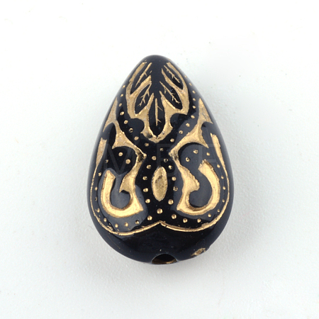 Teardrop Plating Acrylic Beads LS-X-PACR-Q102-151B-1