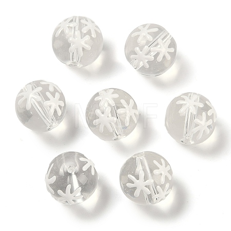 Transparent Glass with Enamel Beads LAMP-G161-03-1