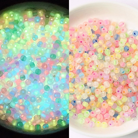 Luminous Translucent Glass Seed Beads PW-WGC2259-13-1