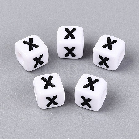 Opaque Acrylic Beads SACR-N020-04A-X-1
